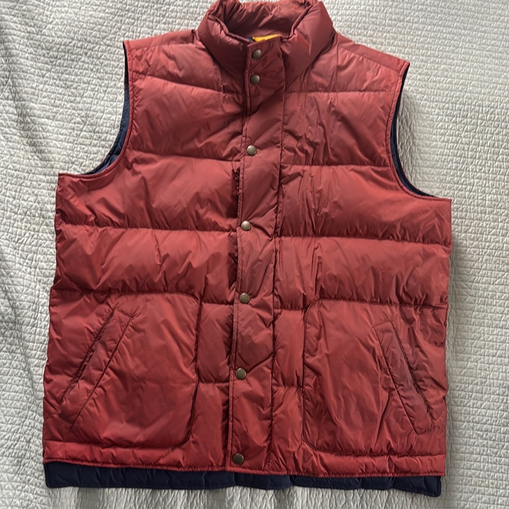 Lands' End Puffer Vest Burnt Orange Color
